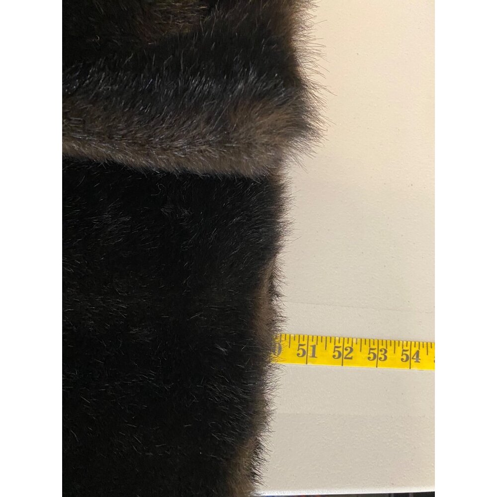 Vintage Gallery Dark Brown Faux Fur Long Coat Made In U.S.A. Small - Picture 9 of 12